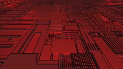 computer chipset pattern 3d futuristic technology background