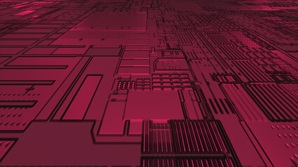 computer chipset pattern 3d futuristic technology background