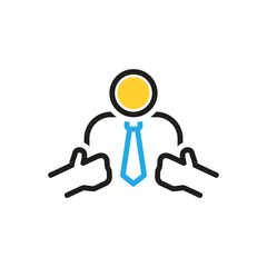 Multi color icon for admire