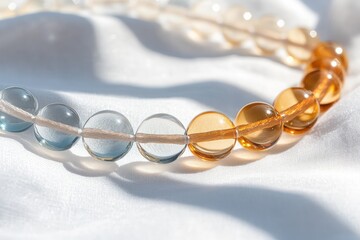 Delicate beaded necklace with ombre colors