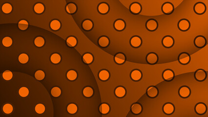 Orange 3d depth semi circle shapes background, simple and elegant minimal background