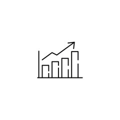 Stats icon line design template isolated