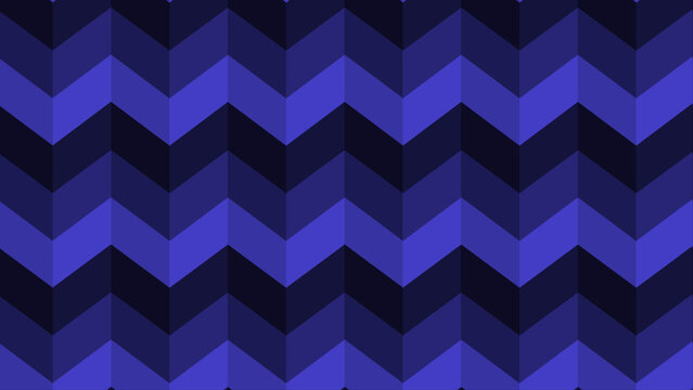 Blue simple zig-zag pattern seamless background moving downwards, background