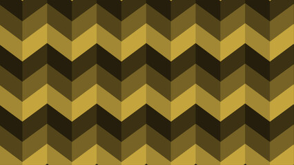 Yellow simple zig-zag pattern seamless background moving downwards, background