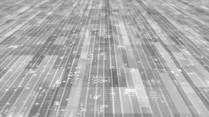 3D White and Black striped box pattern movingtechnology cyberspace background