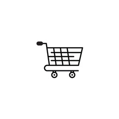 Cart icon line design template isolated