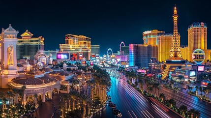 Las Vegas Strip at Night: A Glittering Cityscape