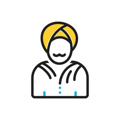 Multi color icon for indian