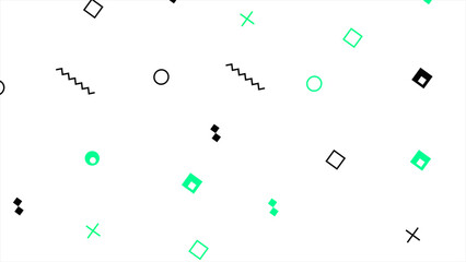 Turquoise and black random abstract shapes pop style minimal white background, simple and elegant background