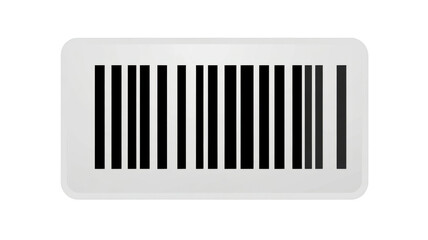 Rectangular Barcode with Rounded Corners Isolated on White Background Modern Labeling Symbol for Scanning, Tracking, and Inventory Management