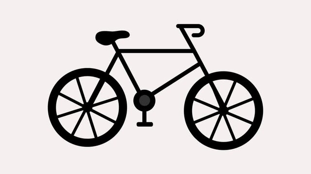 bicycle icon animation illustration flat