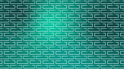Moving geometrical shapes square pattern over Cyan background, digital shapes background