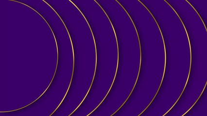 Abstract semi circle shapes with golden stripes, golden lines Luxury background