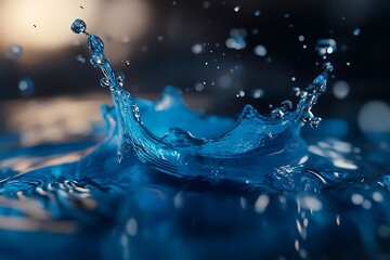 Water Splash Crown with Dark Background.