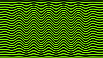 black and Lime green wavy stripes minimal background, stripes water wave motion