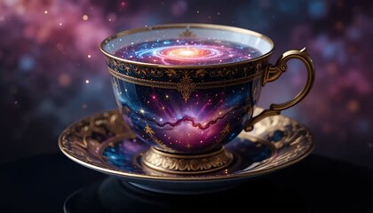 Teacup with Galaxy Design