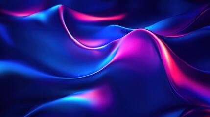 Obraz premium Abstract flowing waves of vibrant neon colors