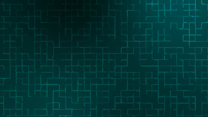 Dark Cyan abstract geometric shapes technology background, grid texture tech background
