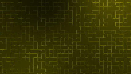 Dark Yellow abstract geometric shapes technology background, grid texture tech background