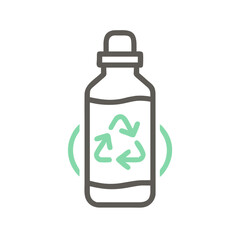 Fototapeta premium Reusable Bottle Eco Icon for Sustainability Campaigns, Zero Waste Initiatives, Environmental Education, Green Living Blogs and Plastic Reduction Promotions