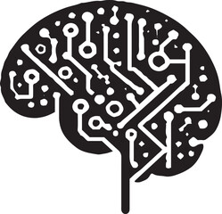 Fototapeta premium AI Brain Concept – Futuristic Artificial Intelligence and Neural Network Illustration