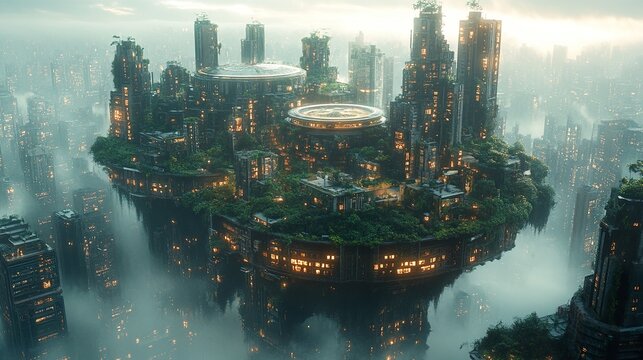 aerial view of city