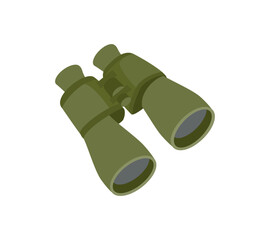 Binoculars isolated on white background. Vector cartoon flat illustration. Icon.