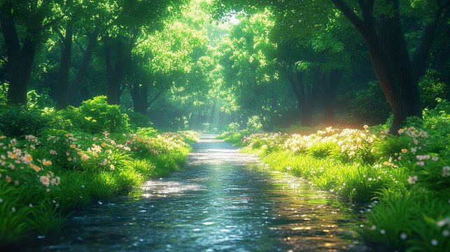 morning in the forest
