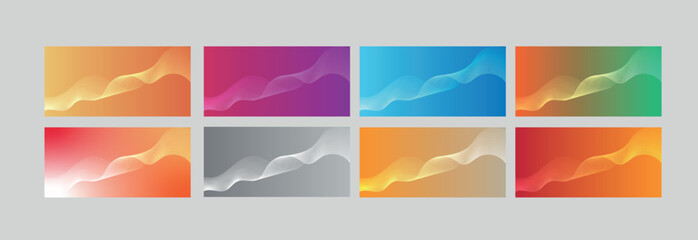 Set of Banners with Abstract Background – Modern Colorful Templates for Web, Ads, and Social Media