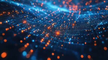 Abstract Digital Network: A Futuristic Visualization of Interconnected Data
