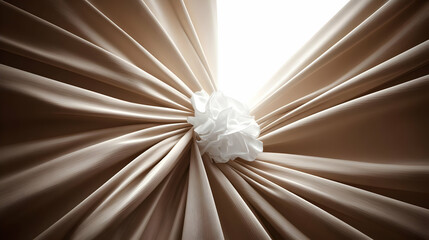 abstract pattern resembling sun rays and flowing fabric