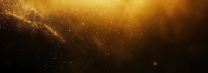 Golden particles in smoky darkness