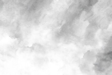 Black white abstract watercolor. Light gray art background for design. Spot blot daub. Grunge.