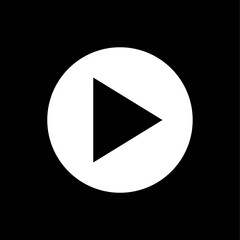 Minimalist Play Button Icon Vector
