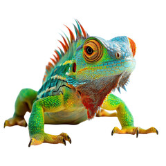 Fototapeta premium Vibrant lizard portrait