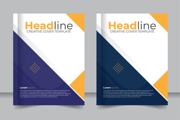 Unique and modern business book cover and new annual report cover design, with colorful shapes, corporate design, 8.5 inch width 11 inch height size book cover template, cover design
