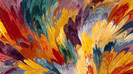 Obraz premium Abstract fluid paint drip swirl art, colorful bursts of watercolor on wallpaper background, pattern texture