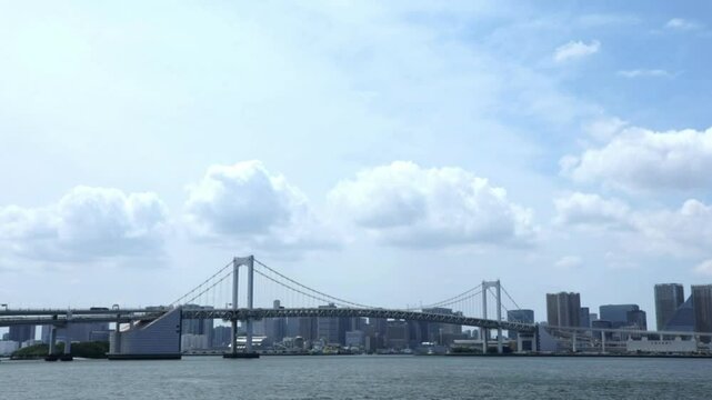 (東京都-風景タイムラプス)レインボーブリッジ１
