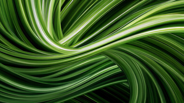 Abstract green twirly lines wallpaper