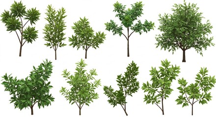 緑豊か若木木々コレクション 爽やか自然素材