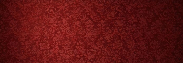 Deep crimson damask wallpaper, classic design , antique, print, pattern