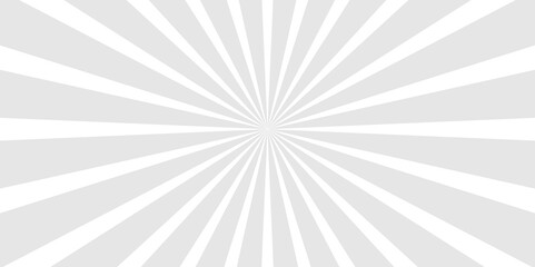 Light grey gradient Sunburst background. Geometric abstract white and gray cartoon, poster wallpaper. Abstract white sun rays sunburst backdrop background.