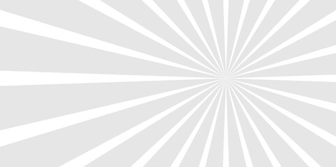 Light grey gradient Sunburst background. Geometric abstract white and gray cartoon, poster wallpaper. Abstract white sun rays sunburst backdrop background.
