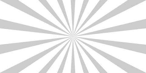Light grey gradient Sunburst background. Geometric abstract white and gray cartoon, poster wallpaper. Abstract white sun rays sunburst backdrop background.