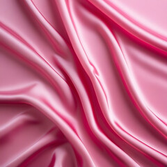 Obraz premium Elegant Pink Draped Fabric Texture with Smooth Pleats for Use in Backgrounds, Textile Designs, Fashion, and Art Projects in Creative Design Spaces