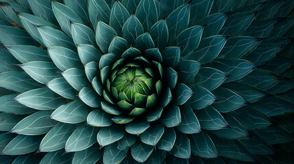 Obraz premium Agave plant top view