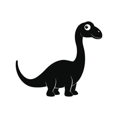 Dino silhouette vector illustration. prehistoric creature design, dinosaur icon, ancient animal figure, extinct species