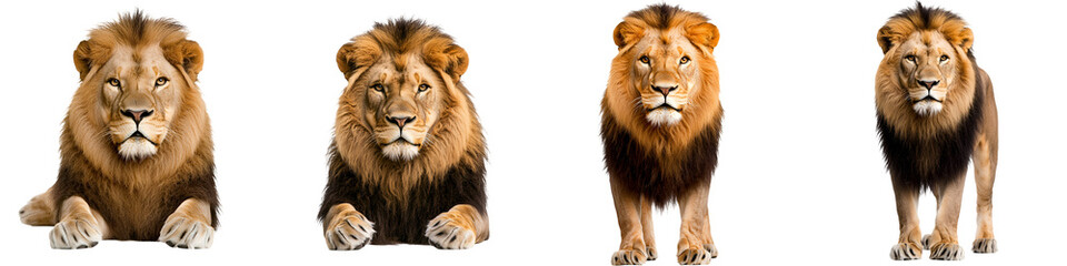 Fototapeta premium A majestic lion from a pride in the wild