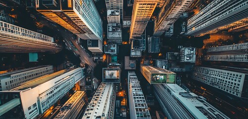 Obraz premium hong kong city at night