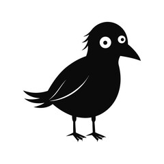 Bird silhouette vector illustration. flying animal black, avian icon graphic, wildlife
